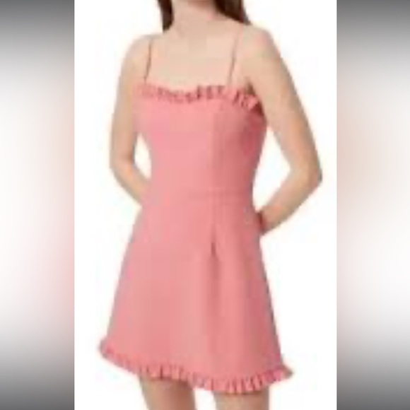 Pink French Connection Ruffle Dress - Picture 1 of 4